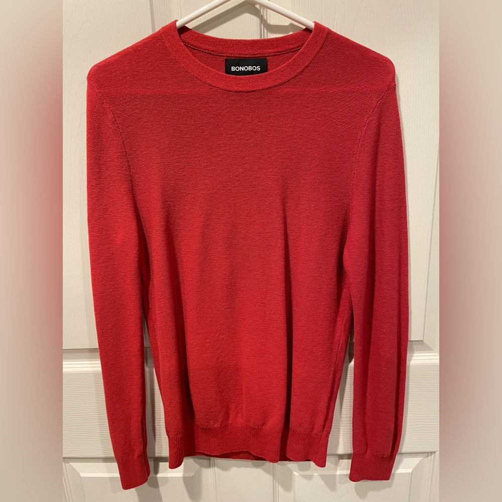 Bonobos Mens salmon colored sweater